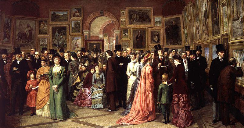 William Powell Frith A Private View at the Royal Academy oil painting picture